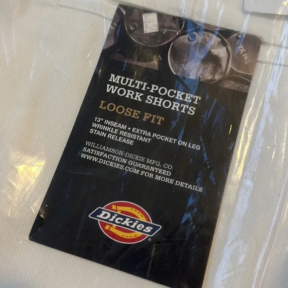 Men’s- Dickie’s Work Shorts - size 46 - Loose Fit - Cellphone Pocket WHITE - Picture 4 of 4